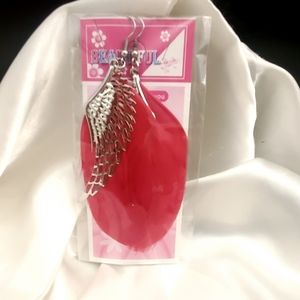 Feather earrings in variety colors